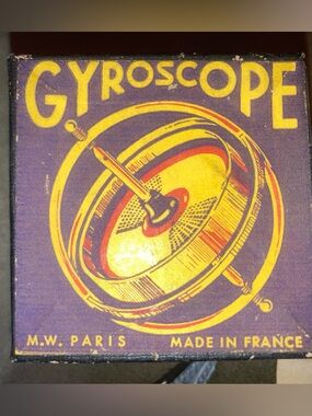 Vintage toy Gyroscope made in France original box with instructions